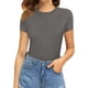 thumbnail image 2 of Xishao Women's Round Neck Short Sleeve T Shirts Basic Bodysuits Xishao ropa, 2 of 2