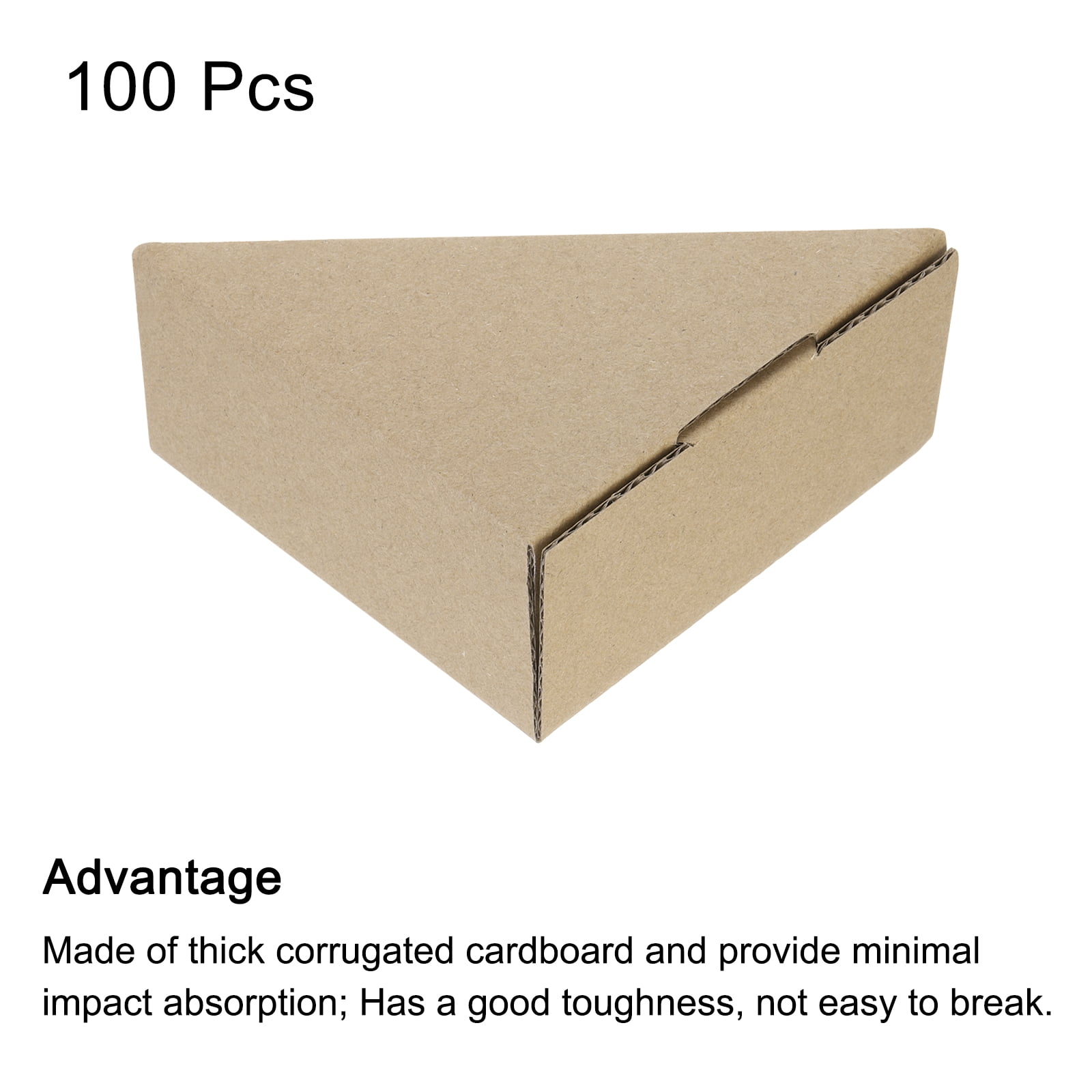 Uxcell Adjustable Cardboard Corner Protector Cardboard Edges Protector 10x10x4cm for Packing, Shipping Pack of 100 Brown