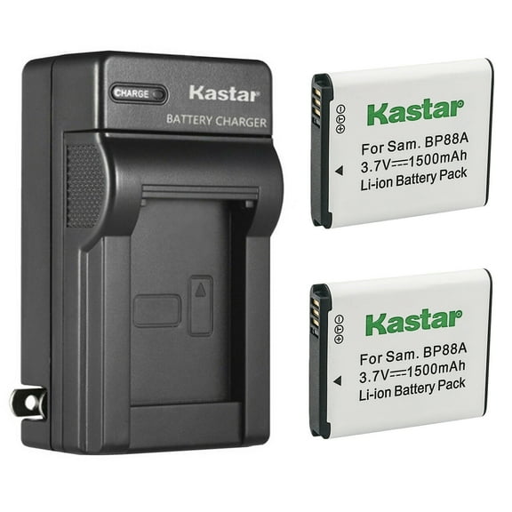 Kastar 2-Pack Battery and AC Wall Charger Replacement for Samsung EA-BP88A EABP88A, BP-88A BP88A Battery, Samsung DV200, DV300, DV300F, DV305, DV305F Digital Cameras