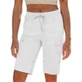 thumbnail image 2 of Womens Shorts Summer Casual Loose Elastic Waist Drawstring Comfy Lightweight Beach Shorts with Pockets, 2 of 5