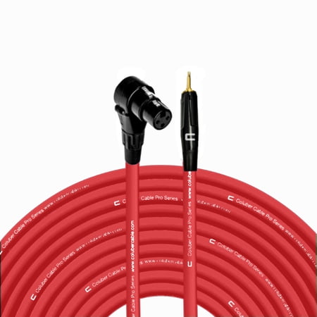 Coluber Cable - Right Angle XLR Female to 3.5 TS Male - Pro 3-Pin Connector