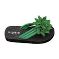 thumbnail image 2 of CQONEPT Flower Flip Flops for Women with Arch Support Comfortable Slip on Slippers Walking Sandals Slides Casual Lightweight Dressy Slippers Green 40, 2 of 6