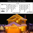 LED Christmas Lights Outdoor Decorations 400 LED 8 Modes, 75 Drops