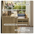 thumbnail image 3 of LainTene Sideboard Buffet Cabinet with Storage Drawer, 28" Storage Cabinet with Fluted Panel Doors and Adjustable Shelf for Living Room, Entryway, Natural Oak, 3 of 10