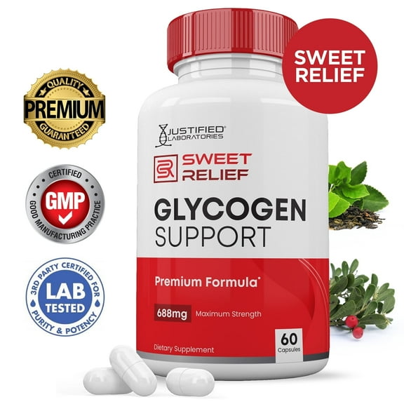 Sweet Relief Glycogen Pills Premium Formula 688 MG 1 Bottle