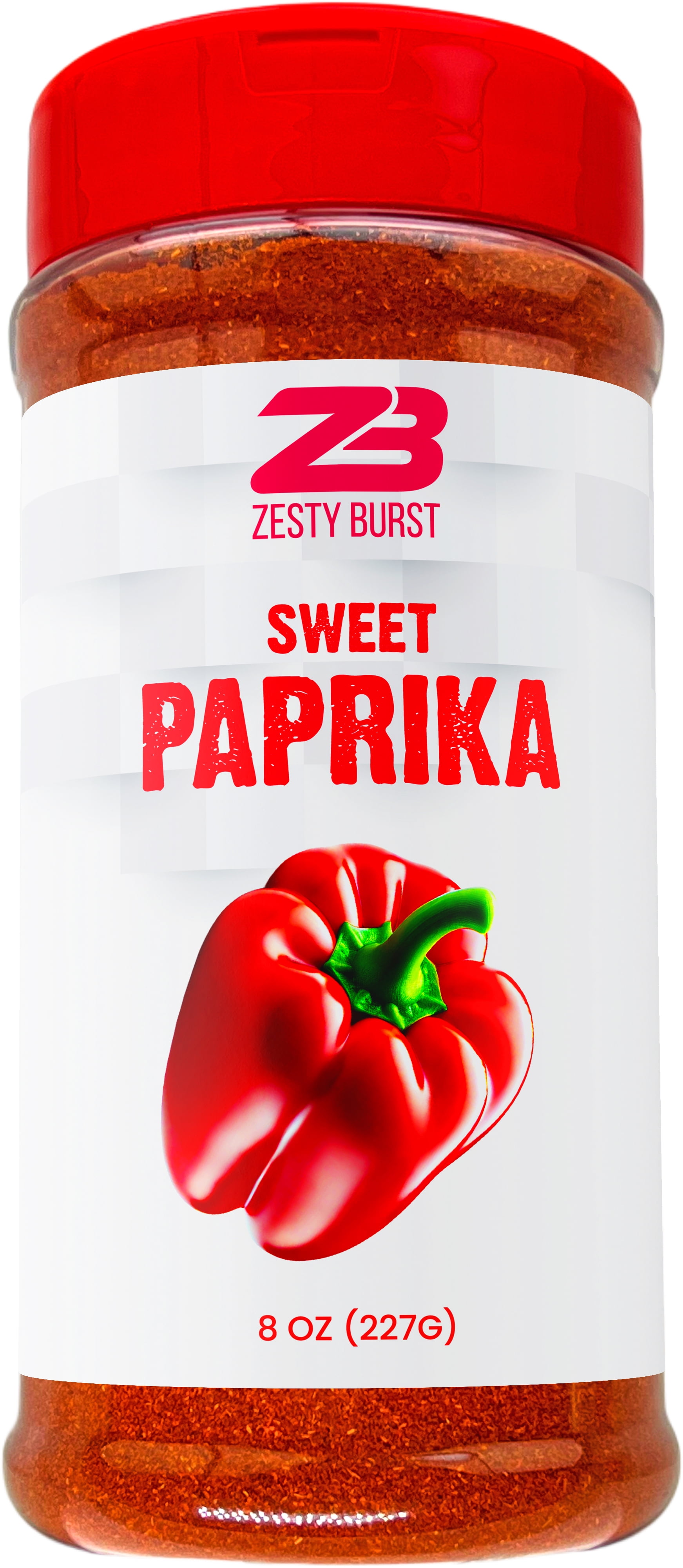 Zesty Burst Ground Sweet Paprika Powder 8 oz. | 0 Fillers or 0 Additives | Versatile Seasoning for Any Recipe