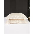 thumbnail image 3 of MOVE OVER Khaki Ruffle Pillowcases Queen, Silky Satin Pillow Cover Set of 2, Luxury Satin Ruffle Pattern, 2 Pack, 3 of 8