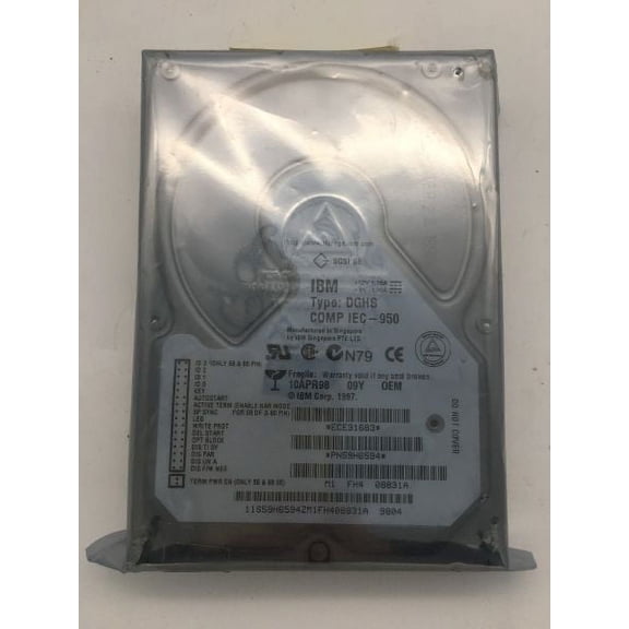 9gb scsi, ibm dghs 10apr98 09y 0em, pn59h6594