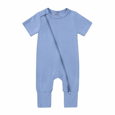 

Jumpsuit For Girls Newborn Newborn Toddler Baby Girls Boys Bodysuit Summer Short Sleeve Zipper One-piece Romper Jumpsuit Baby Outfit Boy Sisters Clothing Toddler