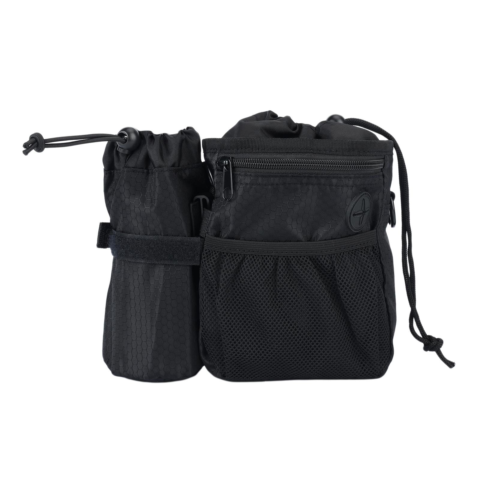 Bvdfgk Dog Treat Waist Bag Holder, Training Pouch, Waist Belt Shoulder Strap Fanny Pack Black