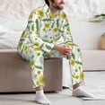 thumbnail image 7 of Sikiie Yellow Dandelions Mens Pajama Set, Soft Warm Long Sleeve Sleepwear, Cozy Button-Down Pjs for Men-Medium, 7 of 7