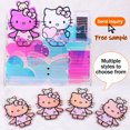 thumbnail image 3 of Azulejo de extensión de pestañas rosa magnético, mariposa acrílica iridiscente personalizada diaria, etiqueta privada con logotipo y soporte de pegamento, 3 of 4
