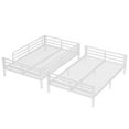 thumbnail image 4 of Bellemave Full XL Over Full XL Bunk Beds, Heavy Duty Metal Bunk Beds with Ladders, Industrial Style Bunk Bed Under-Bed Storage Space, No Box Spring Needed（White), 4 of 8