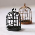 thumbnail image 4 of art de Fer Fait Oiseau Rouillé cage Succulente Décoration Panier à Fleurs micro Paysage, 4 of 6