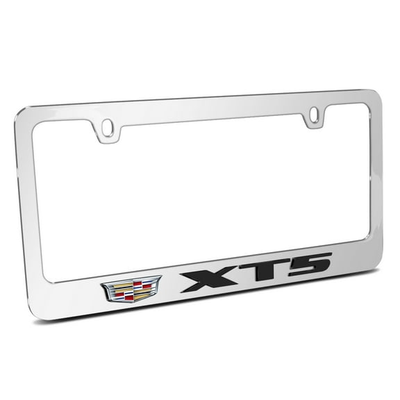 iPick Image for Cadillac XT5 in 3D Mirror Chrome Metal License Plate Frame, Official Licensed
