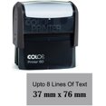thumbnail image 1 of COLOP Self Inking Rubber Stamp X-Large Upto 8 Lines Of Custom Text 37mm x 76mm- Red, 1 of 1