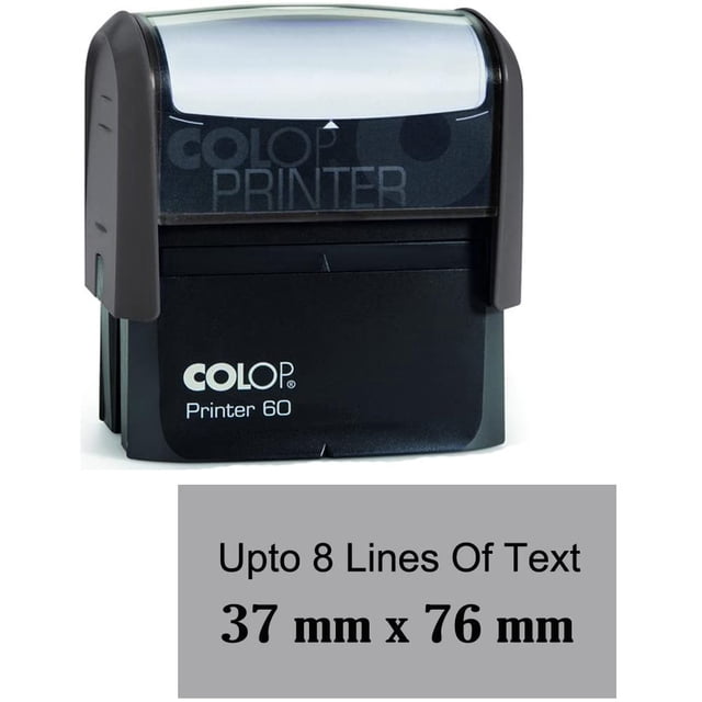 COLOP Self Inking Rubber Stamp X-Large Upto 8 Lines Of Custom Text 37mm x 76mm- Red