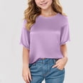 thumbnail image 2 of Godom Girls T Shirts Short Sleeve Crewneck T-Shirt Tee Kids Tshirts Clothes Summer Tops T-Shirt, 2 of 7
