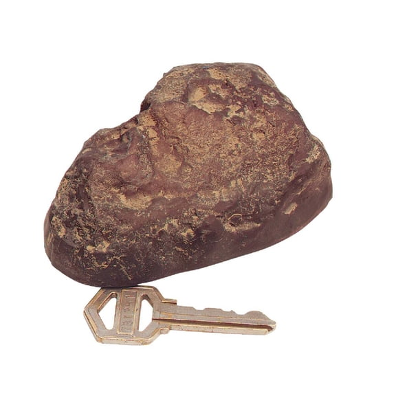 Lucky Line Large Enough Slot Rock Key Box, Brown