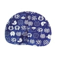 thumbnail image 2 of Milaget Rideau de Litière pour Chat Esthétique Accès Pratique Boîte à Déchets pour Chat Porte à Rabat Chat Bleu, 2 of 9