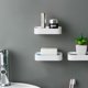 thumbnail image 5 of EeaseMX Jabonera de pared de doble capa con bandeja de drenaje para ducha, baño y cocina (azul), 5 of 8