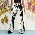 thumbnail image 6 of Flare Pants for Women -70s Wide Leg Flair Leggings Disco Festival Outfits High Waist Bell Bottom Trousers, 6 of 6