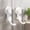 #169White, variant on Non Perforated Hanging Mop Clip for Bathroom, Adhesive Broom Holder with Suction Cup Installation, Wall Mount Hook for Mops Brooms and Squeegees, No Drill Mounting for Wet and Dry Tools