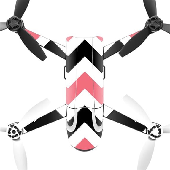 MightySkins PABEBOP2-Black Pink Chevron Skin Decal Wrap for Parrot Bebop 2 Quadcopter Drone - Black Pink Chevron