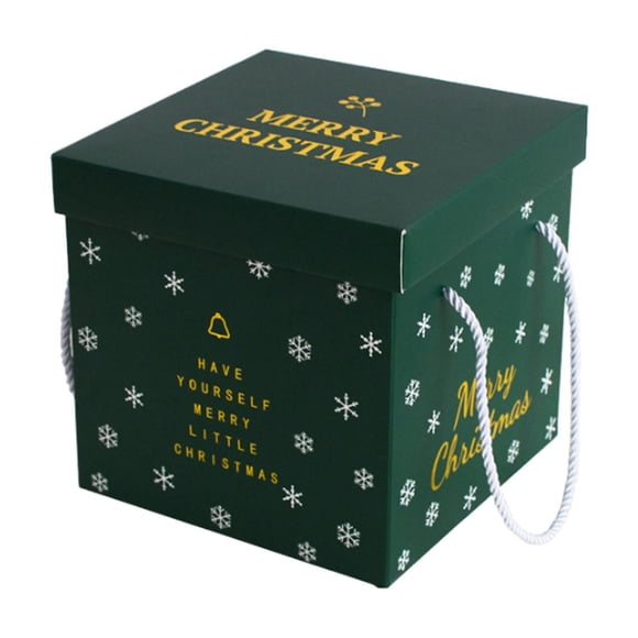 Boovnll Christmas Decorations, 2Pc Christmas Gift Box Large Candy Handheld Gift Box Empty Box Christmas Packaging Box Gift Box, Home Decor, Christmas Decor, Outdoor Christmas Decorations