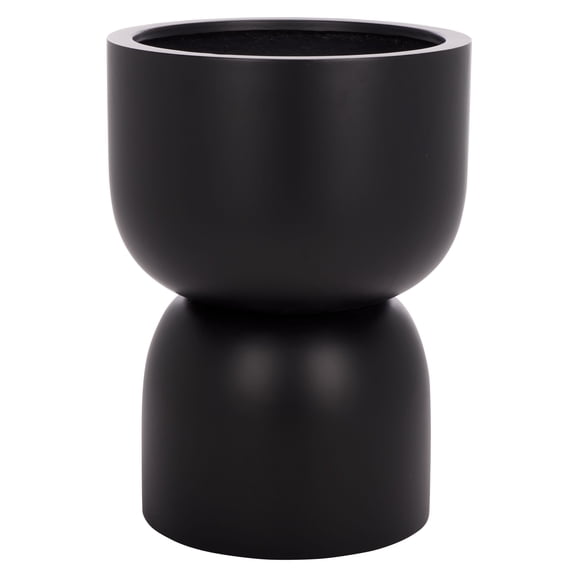 Safavieh 17.3" x 17.3" x 23.4" Pedestal Black Ficonstone Planter