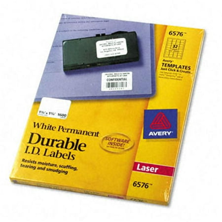 avery 6576 permanent id labels for laser printers 1 1 4 x avery 4 x 1 labels