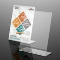 thumbnail image 5 of NIUBEE 12Pack 8.5*11 Acrylic Sign Holder with Vertical Slanted Back, Clear Plastic Sign Holder Picture Photo Frames, Flyer Document Paper Display Stand for Office Desktop, 5 of 7
