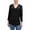 Black, variant on Womens Petites Embellished V-Neck Blouse