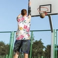 thumbnail image 5 of Sikiie Colorful Flowers Basketball Jersey Reversible Men's Mesh Athletic Sports Shirts Training Practice S-4XL3X-Large, 5 of 6