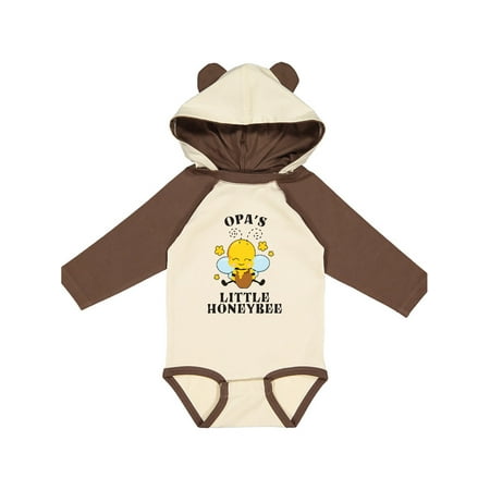 

Inktastic Cute Bee Opa s Little Honeybee with Stars Gift Baby Boy or Baby Girl Long Sleeve Bodysuit