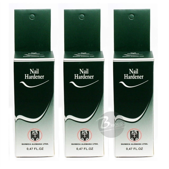 3 botellas Quimica Alemana endurecedor de uñas fortalecedor tratamiento de esmalte 0.47 oz
