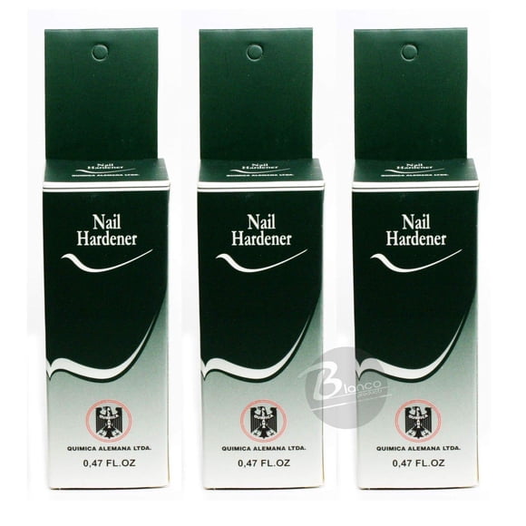 3 botellas Quimica Alemana endurecedor de uñas fortalecedor tratamiento de esmalte 0.47 oz