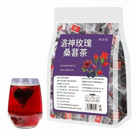 Mulberry Rose Roselle Flower Tea with Rock Suger Herbal Tea Bags Chinese Tea 30 Bags
