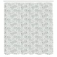 thumbnail image 3 of Ambesonne Tea Party Shower Curtain, Tableware Pattern, 69"Wx84"L, Grey White, 3 of 3
