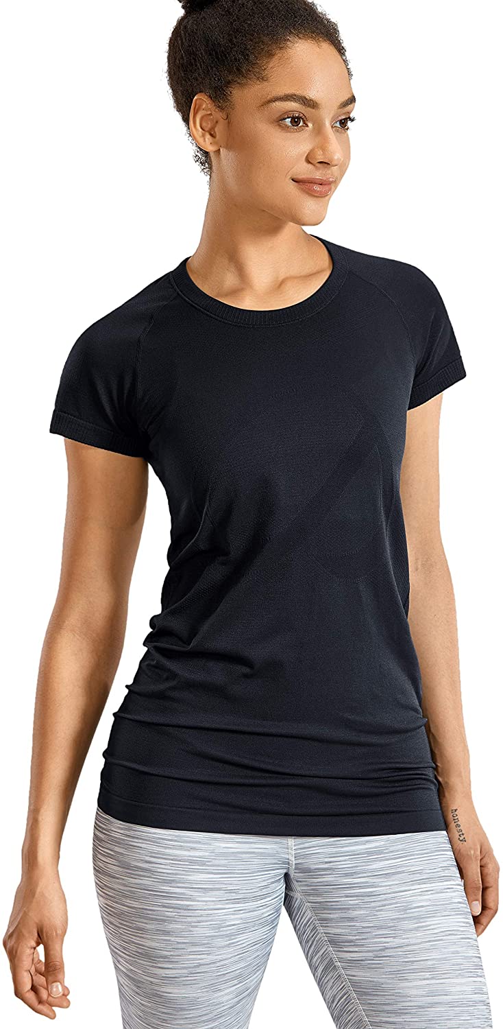 LUO Seamless Workout Shirts for Women 