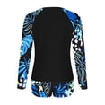 thumbnail image 3 of qucoqpe Two Piece Tankini Swimsuits for Women Fashion Floral Print Full Coverage Modest Bathing Suits Beach Sporty Long Sleeve Swimwear with Shorts, 3 of 6
