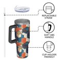 thumbnail image 4 of Modern 40oz Tumbler– Stainless Steel Insulated Tumbler with Handle and Straw, Large Capacity Travel Cup for Hot & Cold Drinks, 4 of 7