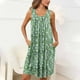 thumbnail image 1 of Camisón de mujer con estampado y bolsillos, sin mangas, plisado, cuello redondo, 1 of 7