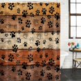 thumbnail image 2 of Burnt Orange Brown Bathroom Shower Curtains with 12 Hooks Polyester Waterproof Shower Curtain for Stalls and Bathtubs Farmhouse Dog Paw Vintage Decorative Bathroom Privacy Curtain 36x78 Inches, 2 of 8