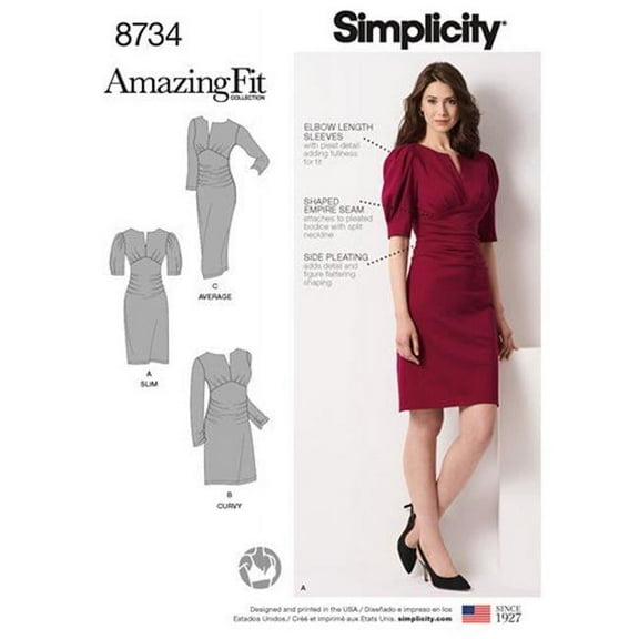 Simplicity Misses' Size 10-18 Amazing Fit Pattern, 1 Each