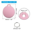 thumbnail image 2 of Uxcell Aluminum Blank Tags 1.4 x 1.3 Inch, Round Metal Stamping Blanks Pet ID Label with Key Rings, Pink 12Pcs, 2 of 4