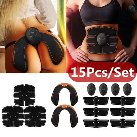 Butt Muscle Exercise Equipment 15PCS/Set Perfect Full Body EMS Trainer, Hip Butt Lifter Buttocks Enhancer, Muscle Training Abs Workout Slimming Sexy Body Shaper Fitness Kit ()