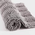 thumbnail image 1 of Bathroom Rugs Chenille Soft Striped Plush Bath Mat Non Slip Water Absorbent Bath Mat for Bathroom,Bedroom, Kitchen, Sink (Grey,21, 1 of 5