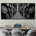 thumbnail image 3 of wall26 Framed Canvas Print Wall Art Set Retro Vintage Black &amp; White Wine Barrels Drinks &amp; Cocktails Food Photography Realism Decorative Rustic for Living Room, Bedroom, Office - 16"x24&q, 3 of 5