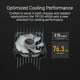 thumbnail image 3 of Fan ASUS TUF Gaming TR120 ARGB Reverse Black, paquete triple, 3 of 7